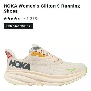 Women’s Size 9 Hoka Clifton 9 Running Shoes - Vanilla